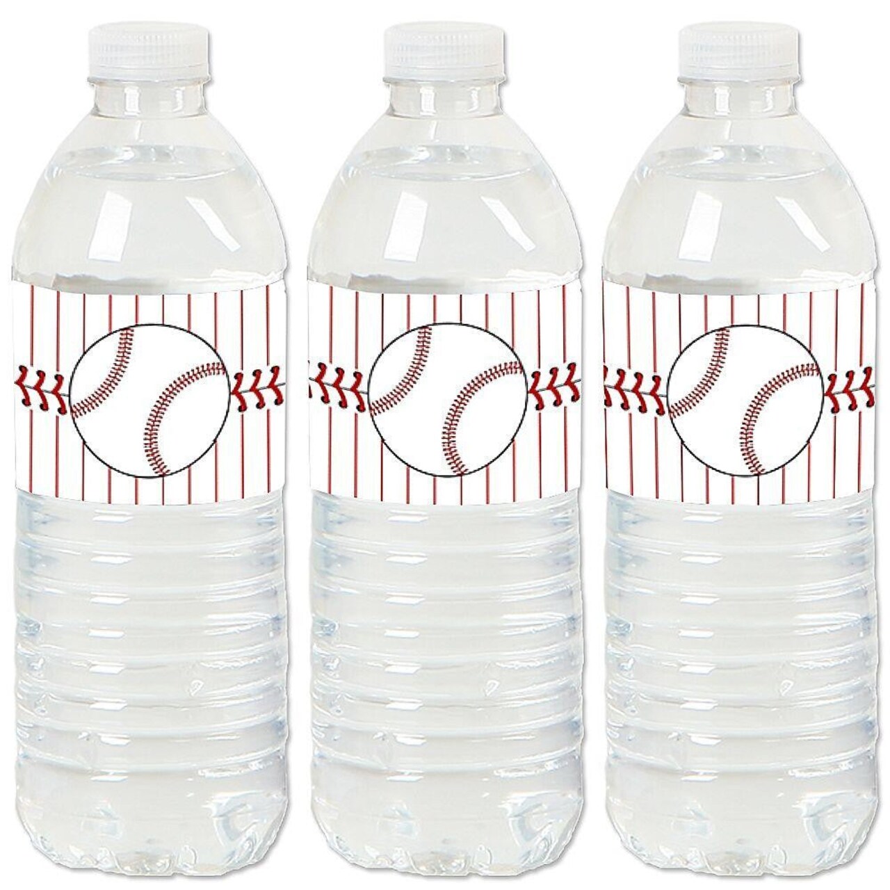 Big Dot of Happiness Batter Up - Baseball - Baby Shower or Birthday Party Water Bottle Sticker Labels - Set of 20